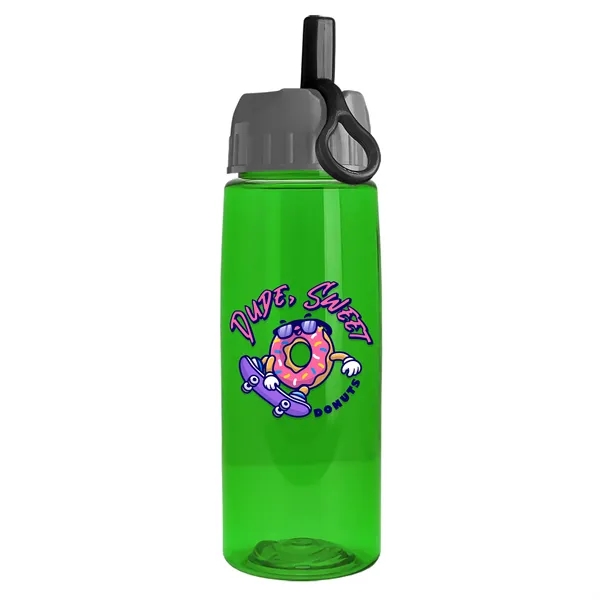 Translucent Green color option for Garyline® Flair Tritan® Bottle With Ring Straw Lid   26 Oz.