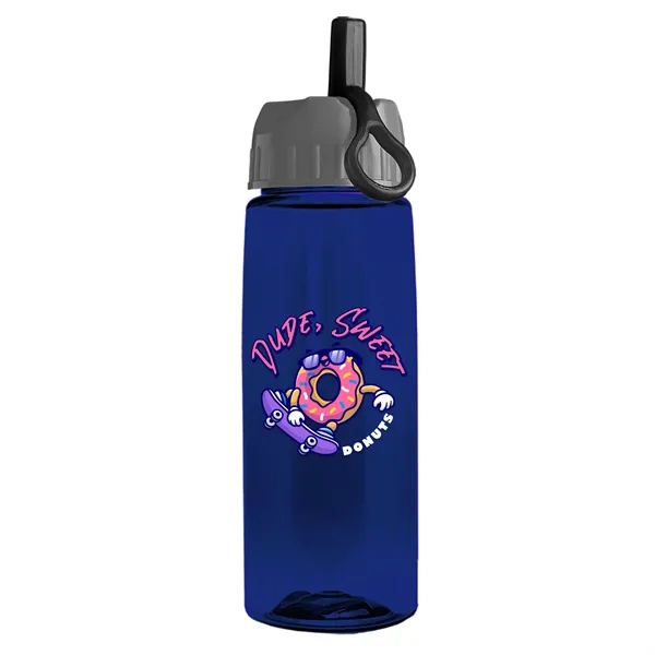 Translucent Navy Blue color option for Garyline® Flair Tritan® Bottle With Ring Straw Lid   26 Oz.