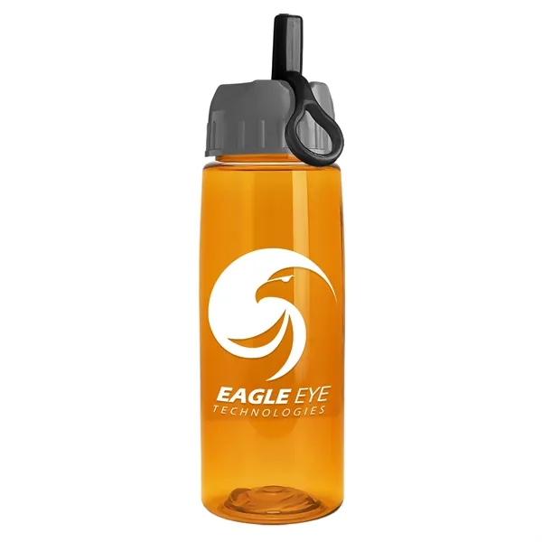 Translucent Orange color option for Garyline® Flair Tritan® Bottle With Ring Straw Lid   26 Oz.