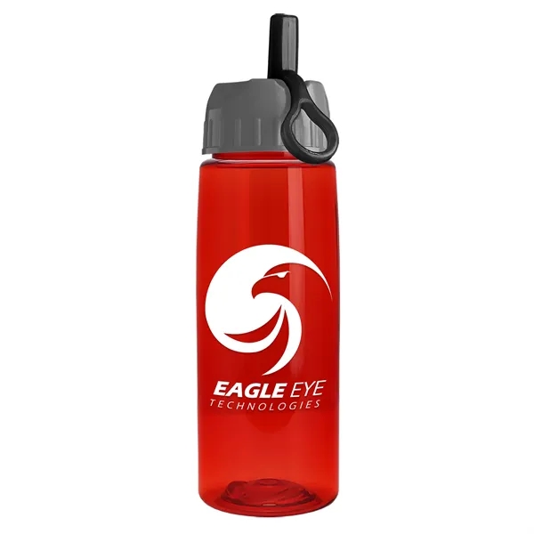 Translucent Red color option for Garyline® Flair Tritan® Bottle With Ring Straw Lid   26 Oz.