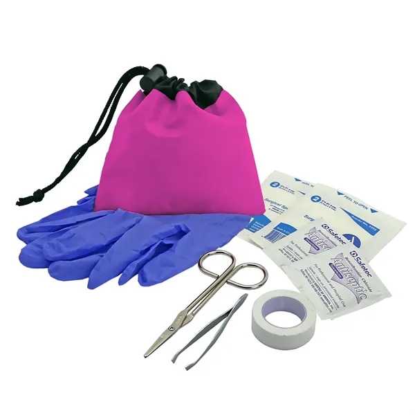 Hot Pink color option for Garyline® Cinch Pouch Pet Care Kit   8 Piece