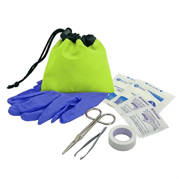 Lime Green color option for Garyline® Cinch Pouch Pet Care Kit   8 Piece