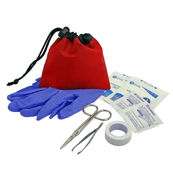 Red color option for Garyline® Cinch Pouch Pet Care Kit   8 Piece