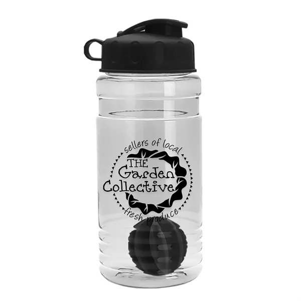 Clear color option for Garyline® Groove Tritan® Shaker Bottle With Flip Top Lid ...
