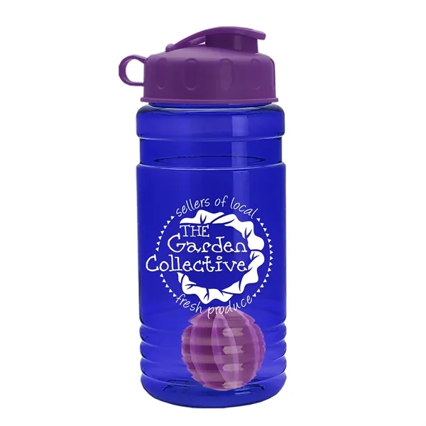 Translucent Blue color option for Garyline® Groove Tritan® Shaker Bottle With Flip Top Lid ...
