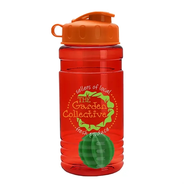 Translucent Red color option for Garyline® Groove Tritan® Shaker Bottle With Flip Top Lid ...