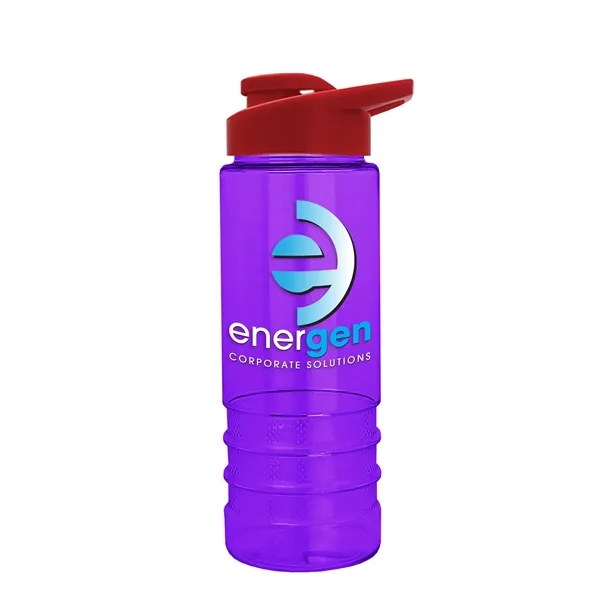 Translucent Violet color option for Garyline® Salute Bottle With Drink Thru Lid   24 Oz.