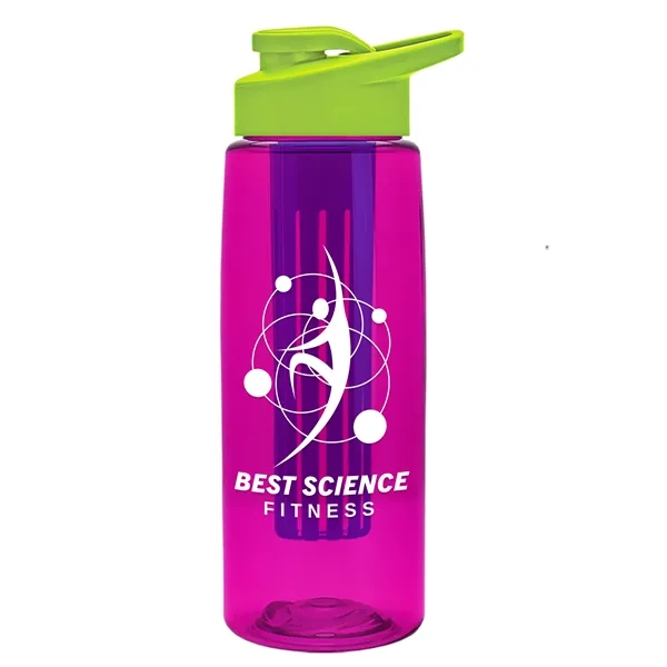 Translucent Hot Pink color option for Garyline® Flair Tritan® Bottle With Drink Thru Lid And In...