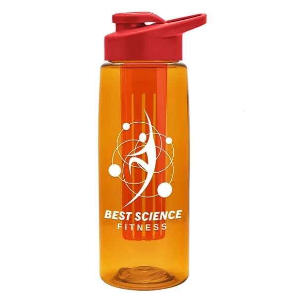 Translucent Orange color option for Garyline® Flair Tritan® Bottle With Drink Thru Lid And In...