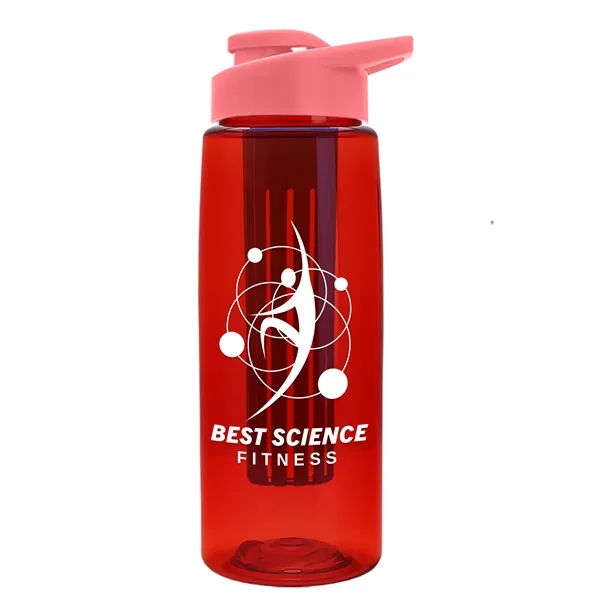 Translucent Red color option for Garyline® Flair Tritan® Bottle With Drink Thru Lid And In...