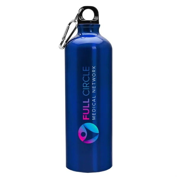Metallic Blue color option for Garyline® Excursion Aluminum Bottle With Carabiner   25 Oz.