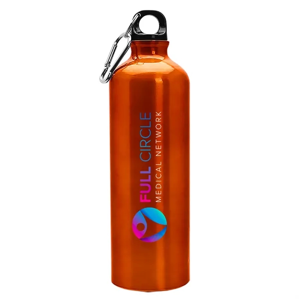Metallic Orange color option for Garyline® Excursion Aluminum Bottle With Carabiner   25 Oz.