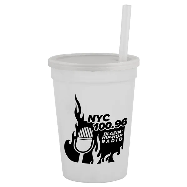 White color option for Garyline® Cups On The Go Sport Sipper   12 Oz.
