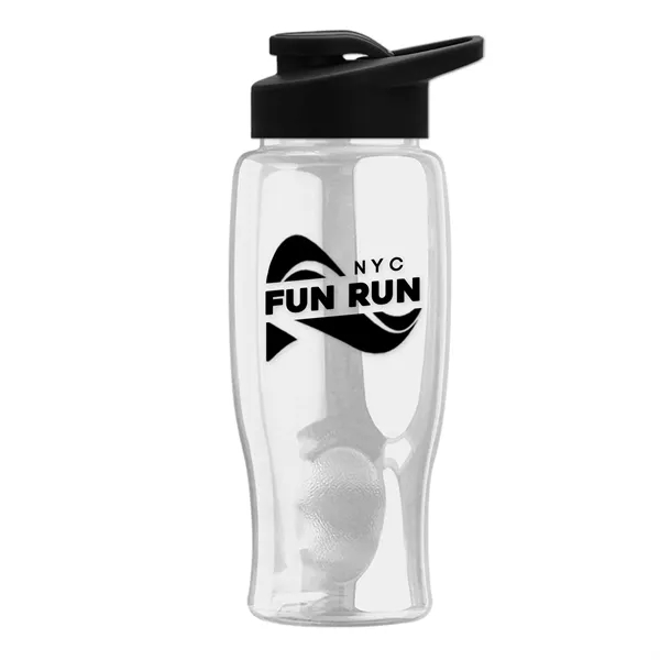 Clear color option for Garyline® Poly+ Bottle With Drink Thru Lid   27 Oz.