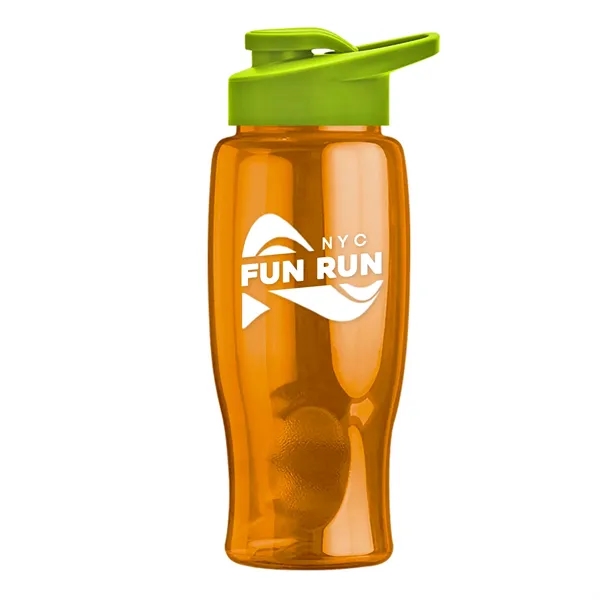 Translucent Orange color option for Garyline® Poly+ Bottle With Drink Thru Lid   27 Oz.