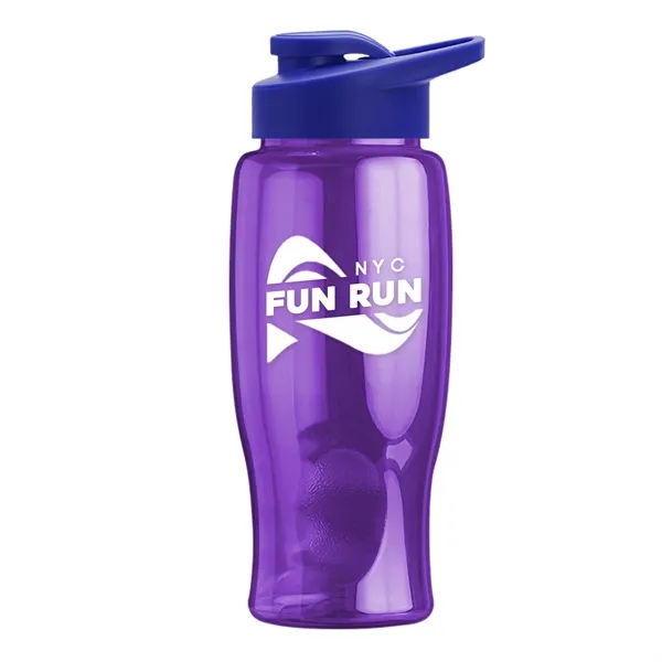 Translucent Violet color option for Garyline® Poly+ Bottle With Drink Thru Lid   27 Oz.