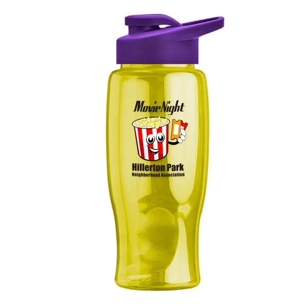 Translucent Yellow color option for Garyline® Poly+ Bottle With Drink Thru Lid   27 Oz.