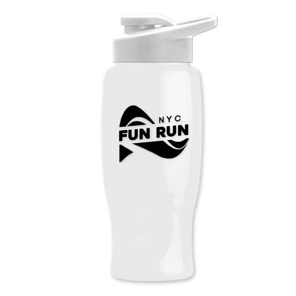 White color option for Garyline® Poly+ Bottle With Drink Thru Lid   27 Oz.