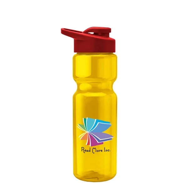 Translucent Yellow color option for Garyline® Champ Bottle With Drink Thru Lid   28 Oz.