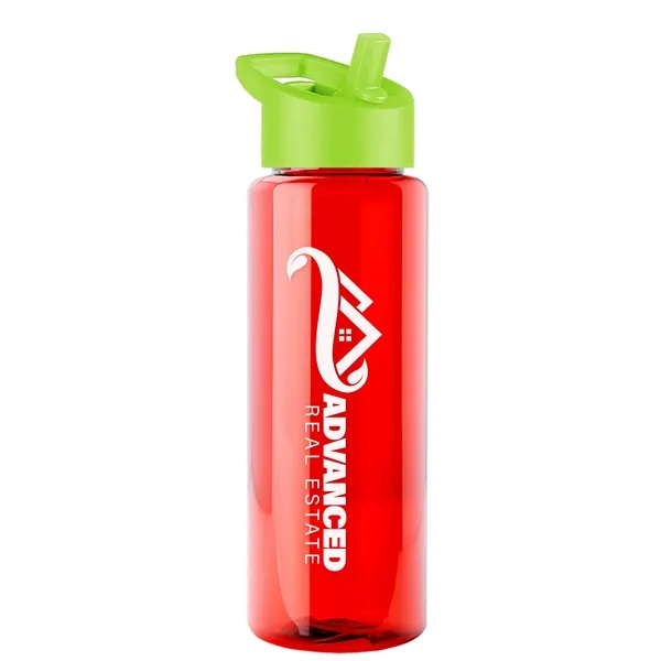Translucent Red color option for Garyline® Guzzler Bottle With Flip Straw Lid   32 Oz.