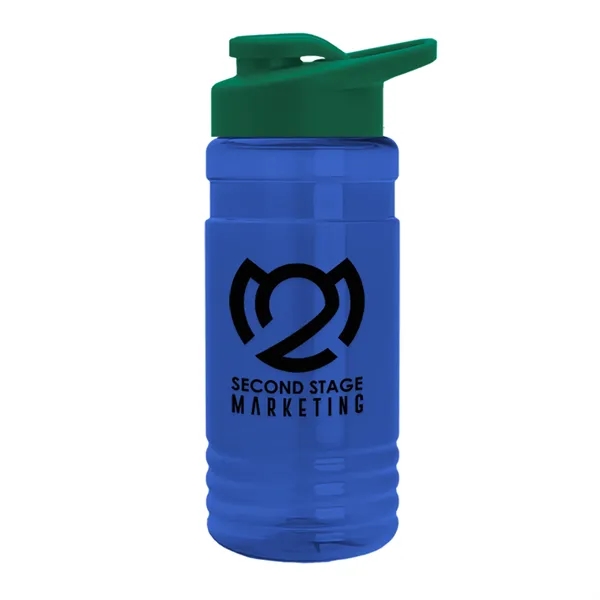 Translucent Blue color option for Garyline® Groove Tritan® Bottle With Drink Thru Lid   20 Oz.