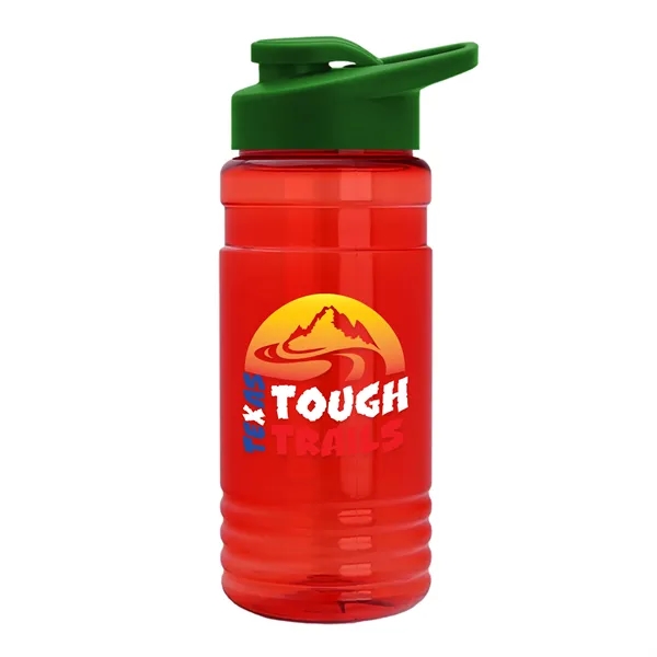Translucent Red color option for Garyline® Groove Tritan® Bottle With Drink Thru Lid   20 Oz.