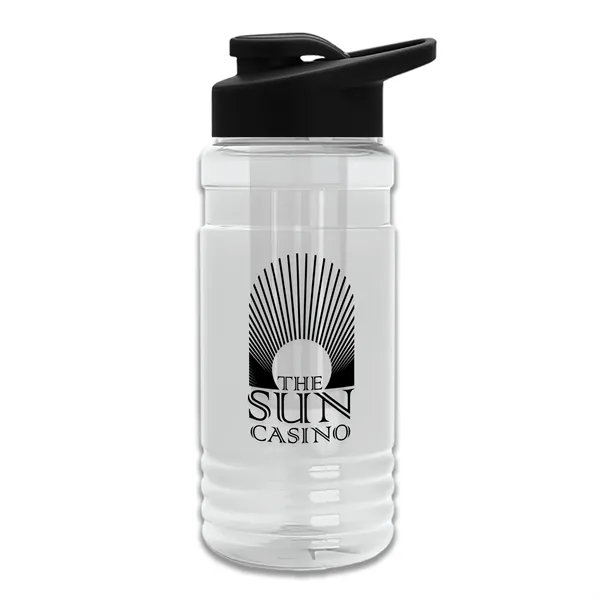 Clear color option for Garyline® Groove Tritan® Bottle With Drink Thru Lid And I...
