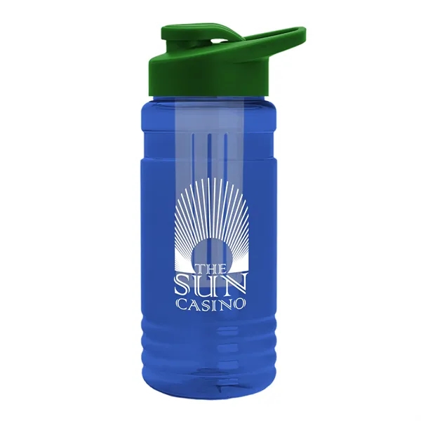 Translucent Blue color option for Garyline® Groove Tritan® Bottle With Drink Thru Lid And I...