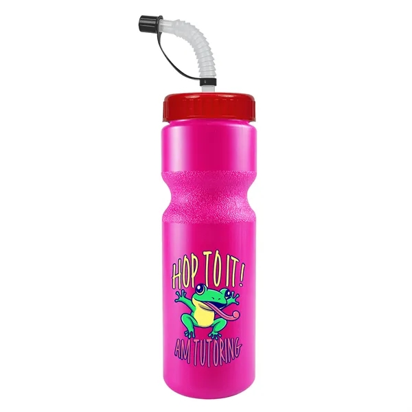 Translucent Hot Pink color option for Garyline® Journey Bike Bottle With Straw Lid (Colors)   2...