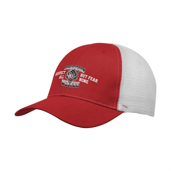 Red/White color option for Buttonless Mesh Back Cap