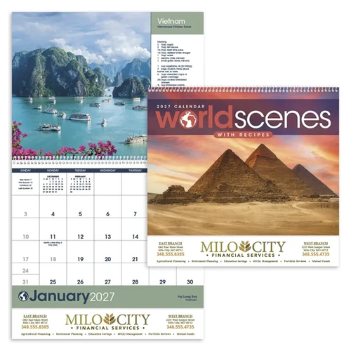 Main photo of Triumph® Calendars World Scenes With Recipe Calendar