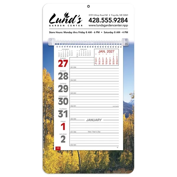 White color option for Triumph® Calendars Full Color Weekly Memo Calendar