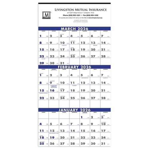 Main photo of Triumph® Calendars 3 Month Planner (4 Sheet)