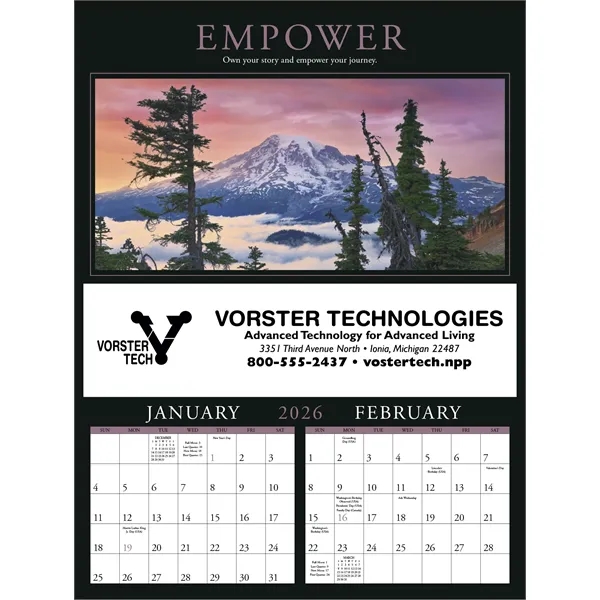 White color option for Triumph® Calendars Motivations Calendar