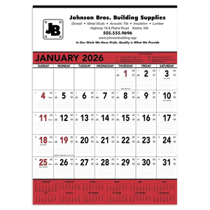Photo of Triumph® Calendars Red & Black Contractor Memo Calendar