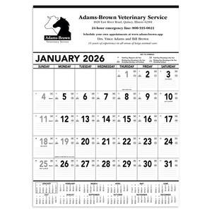 Photo of Triumph® Calendars Black & White Contractor Memo Calendar