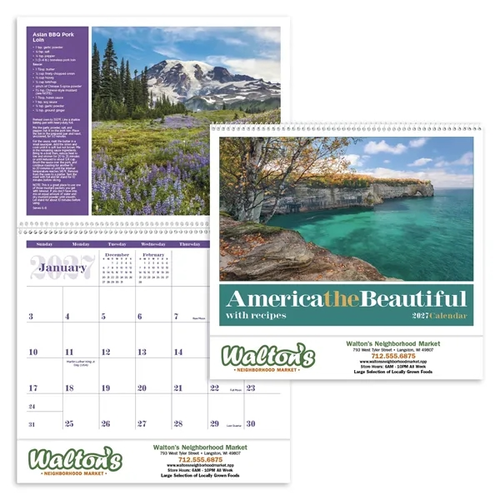 Main photo of Triumph® Calendars America The Beautiful With Recipes Cal...