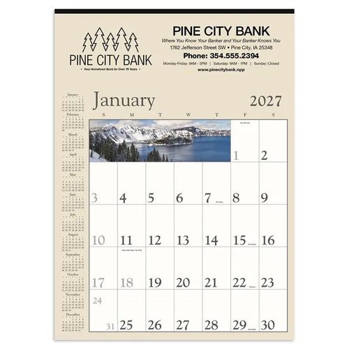 Photo of Triumph® Calendars Decorator Memo (Tan) Calendar