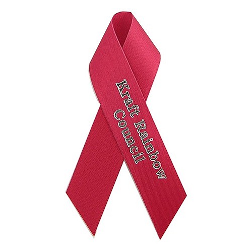 Photo of 5/8" X 3 1/2" Awareness Ribbon  Imprinted With Tape	