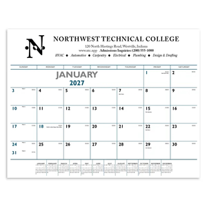 Photo of Triumph® Calendars Blue & Black Desk Pad