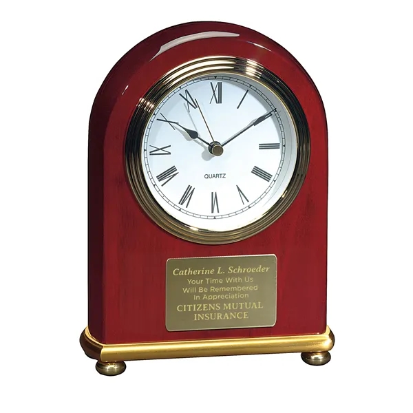 Rosewood color option for Jaffa® Rosewood Arch Clock