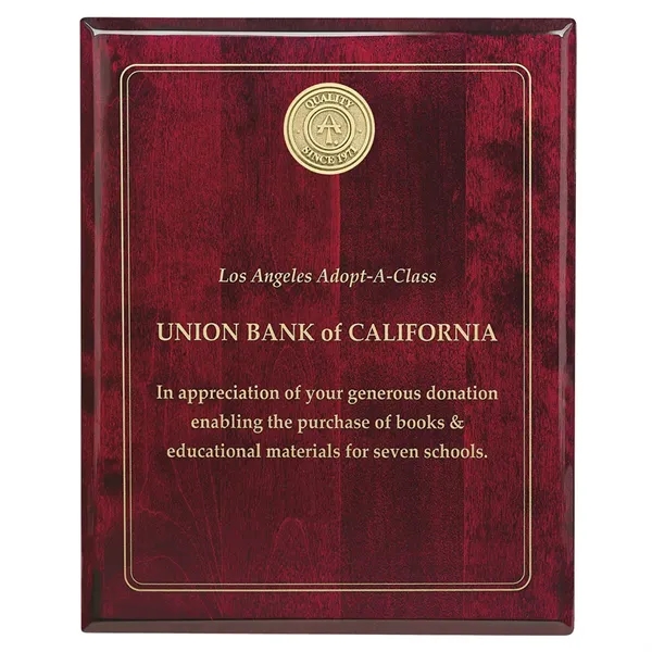 Rosewood color option for Jaffa® Rosewood Plaque   8" X 10"