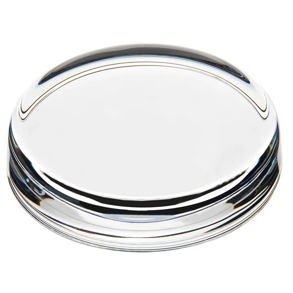 Clear color option for Jaffa® Round Paperweight