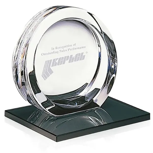 Clear color option for Mario Cioni High Tech Award On Black Glass Base   Large