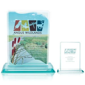 Photo of Jaffa® Clipped Jade Crystal Award