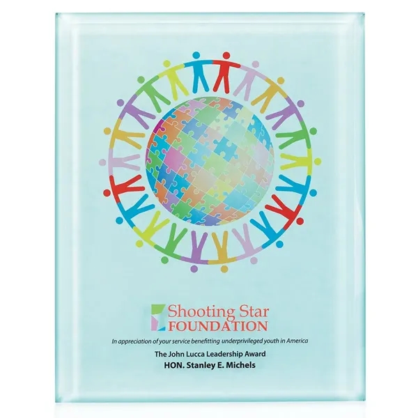 Jade color option for Jaffa® Radiant Trillinnium Award Plaque 8"X10"