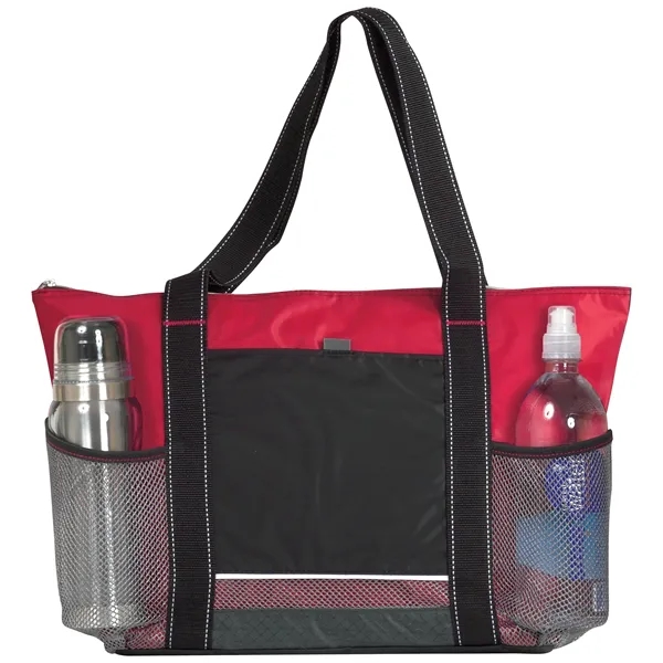 Red color option for Atchison® Icy Bright Cooler Tote