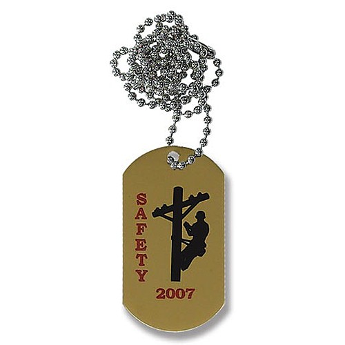 Photo of Color Dog Tag With 24" Chain	