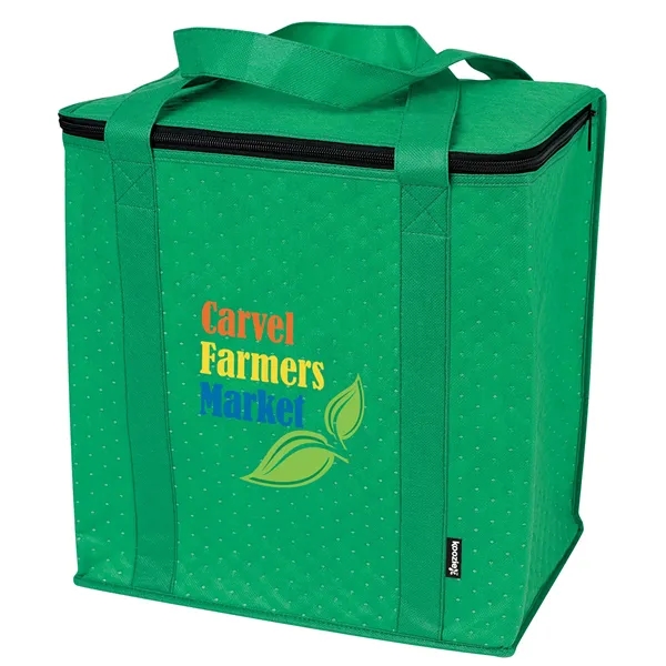 Green color option for Koozie® Zippered Insulated Grocery Tote