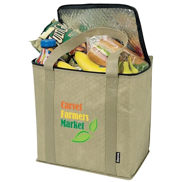 Tan color option for Koozie® Zippered Insulated Grocery Tote